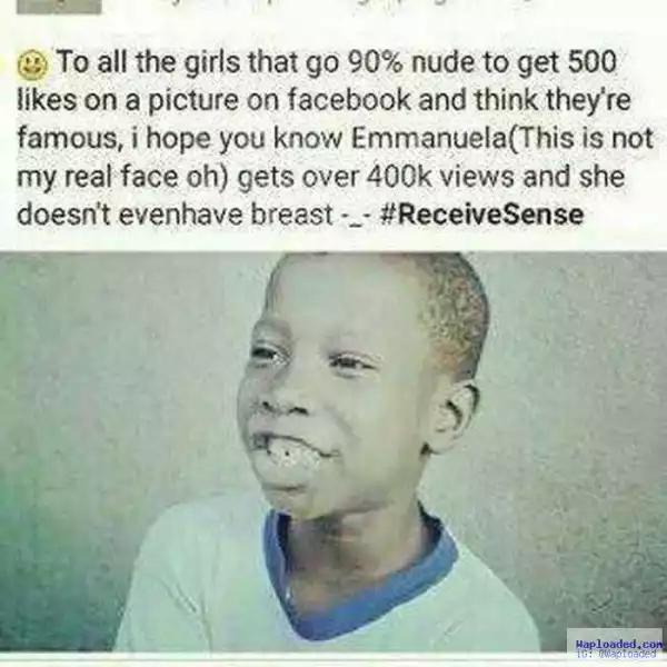 Funny But True!! Where Are The Ladies Posting N*des On Social Media, Emmanuella Has A Message For You All